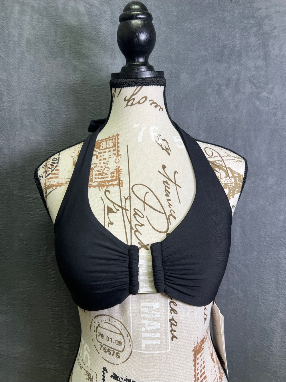 Black Halter Bikini Top - Women's Swim
